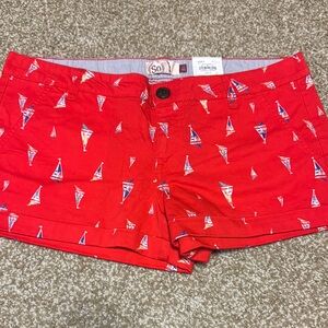 SO Red Bermudas with Nautical Print